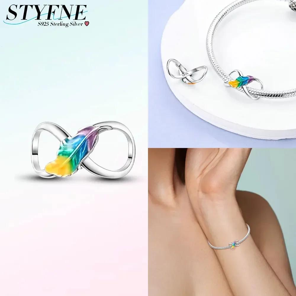 Elegant Colorful Wing Mask Leaves Feathers Pink Angel Original Beads Fit Bracelet Copper Women Diy Birthday Gift Accessory