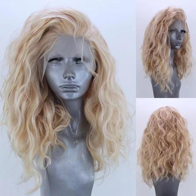 AIMEYA Микс Блонд Парик Длинный Натуральная Волна Синтетический Кружевной Волос Термостойкий Кружевной Передний Парик Свободный Кудрявый Для Повседневного Использования Парики Для Косплея