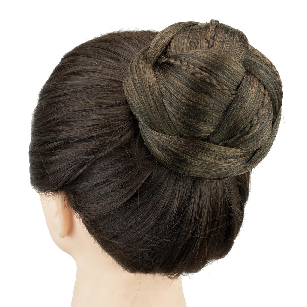 Плетеный шиньон для танцовщицы, накладные волосы, шиньоны в виде пончика, черные резинки для волос, булочка, парик, прическа, головной убор, парик