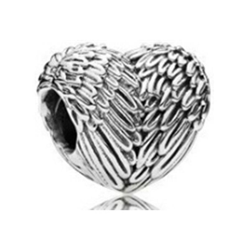 Бусины-шармы в виде сердца для изготовления украшений, Совместимый с Pandora сплав, подвеска в виде сердца-любви, Аксессуары для браслетов и ожерелий DIY (Тема: День Святого Валентина / Мама)