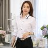 Fashion Long Sleeve Turn-down Collar Formal Elegant Ladies Female Shirt Ladies Tops School Blouse