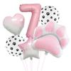 Pink Dog'S Paw Digital Balloon Set Animal Theme Birthday Party Aluminum Film Balloon Party Arrangement Decorative Balloon