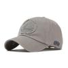 AMPLESH X FLIPPER Night Sky Moon Vintage Applique Lightly Distressed Cotton Cap for Men and Women, Korean Brand, Sizes 57-59cm, Gray