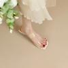 New Clear Square Heels Slippers Women 2024 Summer Soft Platform Sandal for Fashion Transparent PVC High Heel Sandalias