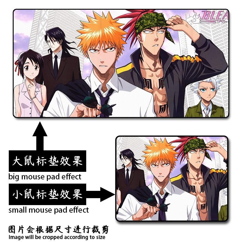 Anime Mouse Pad Bleach Kurosaki Ichigo Desk Mat Office Gaming Non-slip Rubber Mousepad