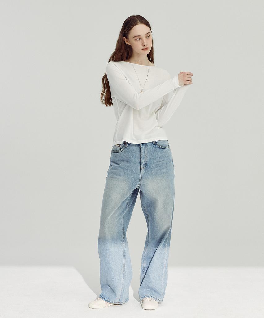 BETWEEN A AND B Eeeaa Tencel Epurée Long Sleeve Tee [White]