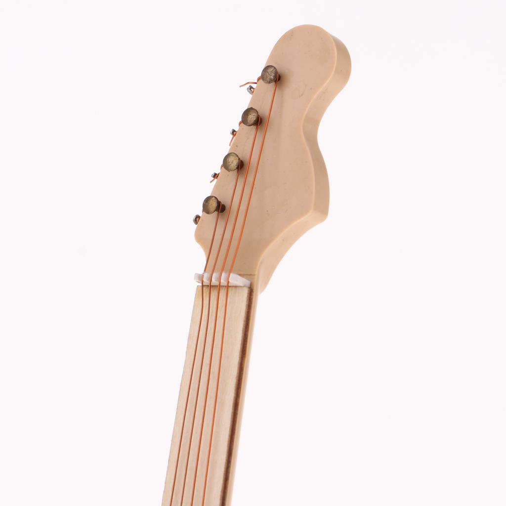 20см Миниатюрная Деревянная Модель Электробас-гитары для 1/6 Экшн-фигурки 1