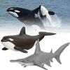 Коллекция реалистичных ПВХ моделей морских животных, включая китов, дельфинов, акул и морских львов