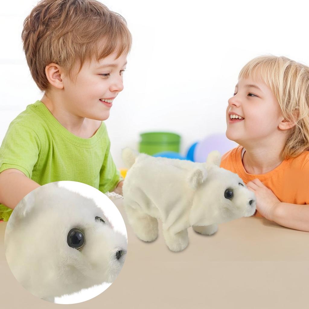 Children's Toys Plush Electric Toys Cute Bear And Leaf Can Walk And Bark