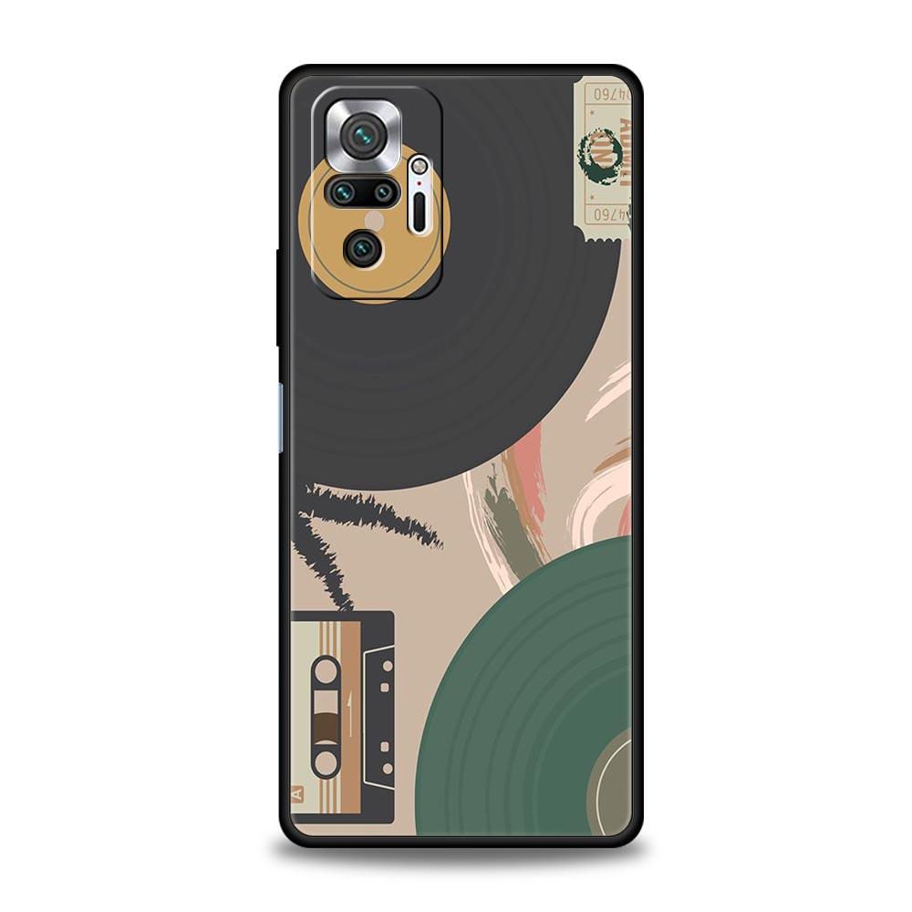 Чехол для телефона Cover для Redmi 14C 10C Note 15 14 13 12 10 11 Pro Plus K40 Мягкий ТПУ Fundas Чехол Винтажная Кассетная Лента Ретро Стиль