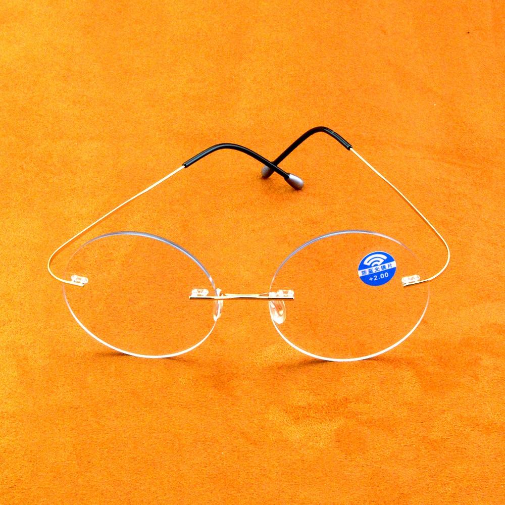 Круглые очки для чтения для мужчин и женщин, портативные очки для чтения без оправы +0,75 +1 +1,5 +1,75 от +2 до +4