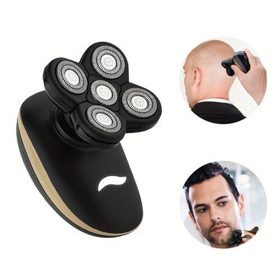 Электрическая бритва, перезаряжаемый станок для бритья лысины, триммер для бороды, многофункциональный набор для ухода, электробритва, влажная и сухая для мужчин