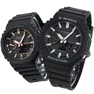 G-SHOCK Парные часы GA-2100-1ADR & GMA-S2100-1ADR Полностью черные аналогово-цифровые (Параллельный импорт)