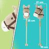 Stick Horse Children Stick Horses With Sound Roller Hobby Horse For Riding For Children 12 36 Months Gray