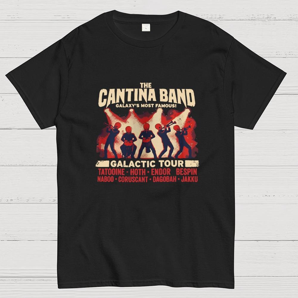 Mos Eisley Cantina Band Galactic Tour Cotton Summer Casual Cool Loose T-Shirt