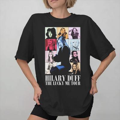 Hilary Duff Lucky Me Tour 2026 Printed T Shirts Women 100% Cotton Tee Shirt Clothes