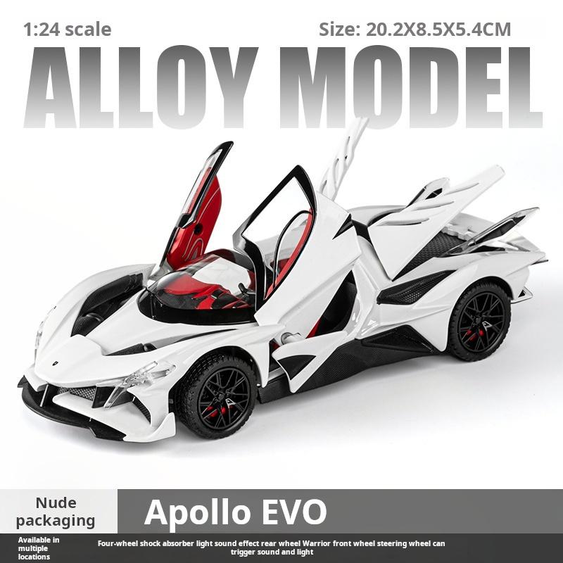2026 Новый 1:24 Apollo EVO Бог Солнца Сплав Спортивный Суперкар Модель Литье под давлением Симуляция Коллекционная Декорация Подарок Любителям Автомобилей Инерционный механизм подарок