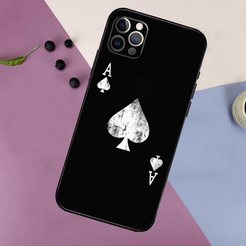 Ace of Spades Poker Phone Case For iPhone 17 Air 16 14 13 12 11 15 Pro Max 13 mini 15 16 Plus 16e Bumper Cover