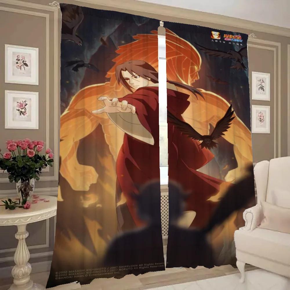 Домашний интерьер Кухня Шторы для гостиной 2 шт. Плотные шторы Дверная штора Наруто Спальня Украшение Разделительная перегородка Тень