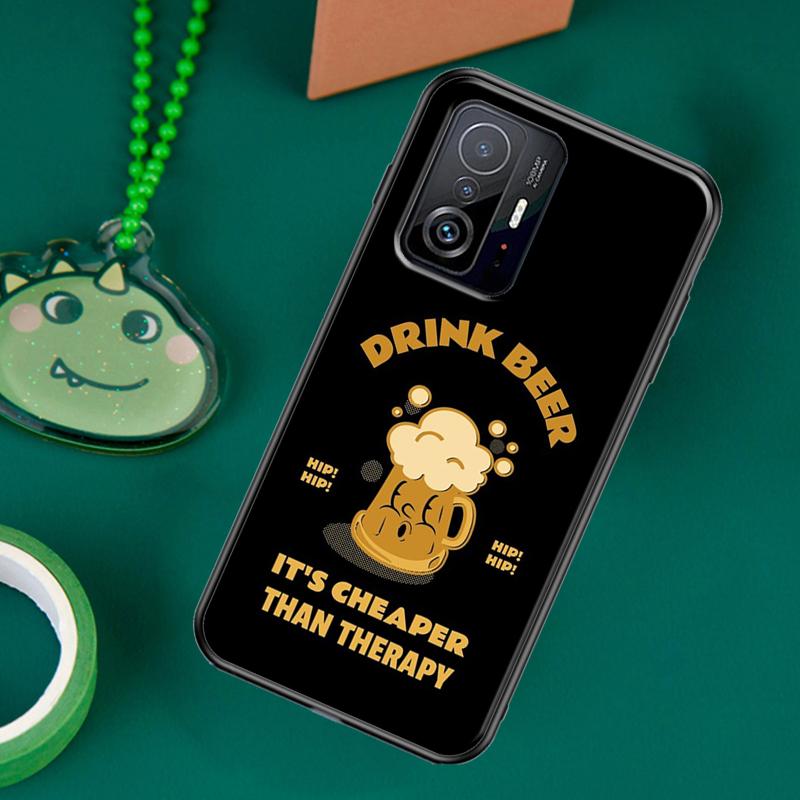 Beer Alcohol Case For POCO F5 X5 X3 Pro X4 F4 GT F3 M5s C40 Cover For Xiaomi 13 12 Lite 11T 12T Pro 12X