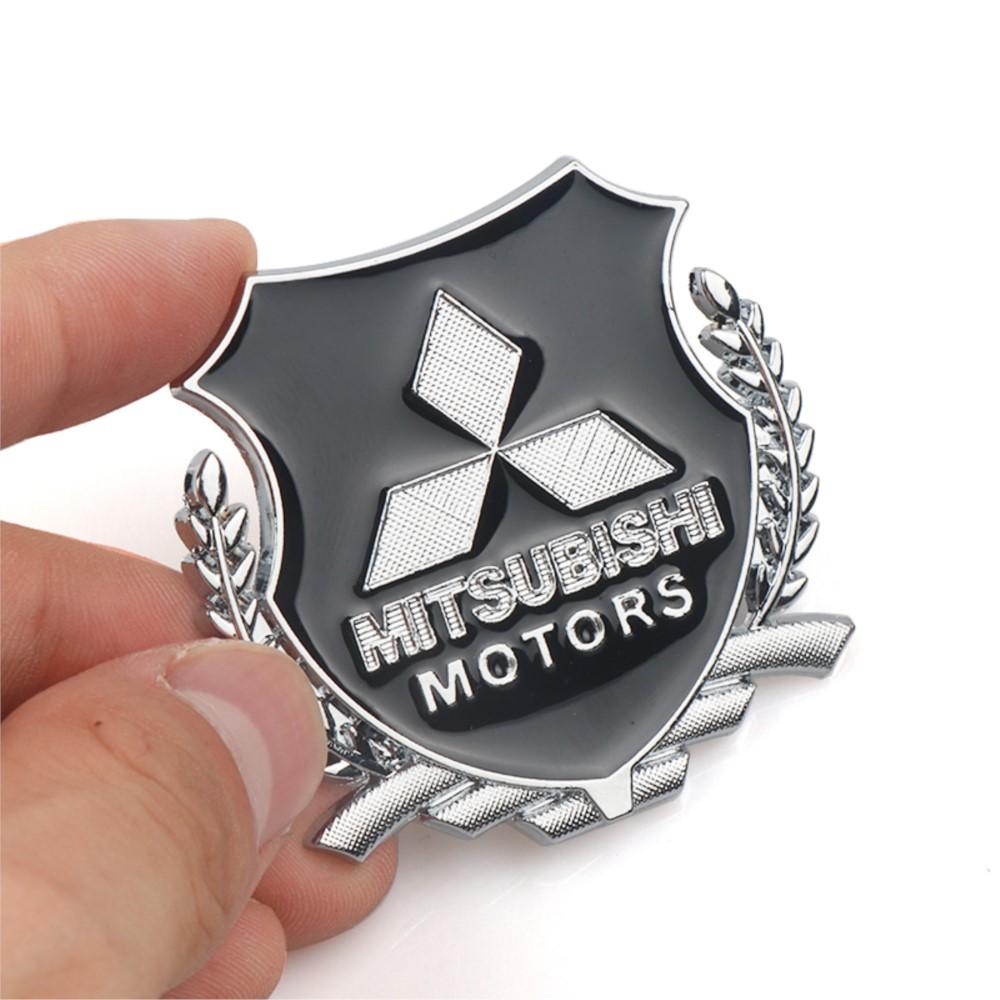 3D Metal Car Emblem Side Trunk Door Window Stickers Decoration Decals For Mitsubishi Asx Lancer Pajero Outlander Delica Eclipse