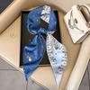 With shirt, silk scarf, small long headband, women's new tied bag, ribbon, belt decoration, waist scarf.