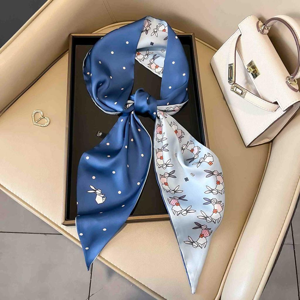 With shirt, silk scarf, small long headband, women's new tied bag, ribbon, belt decoration, waist scarf.