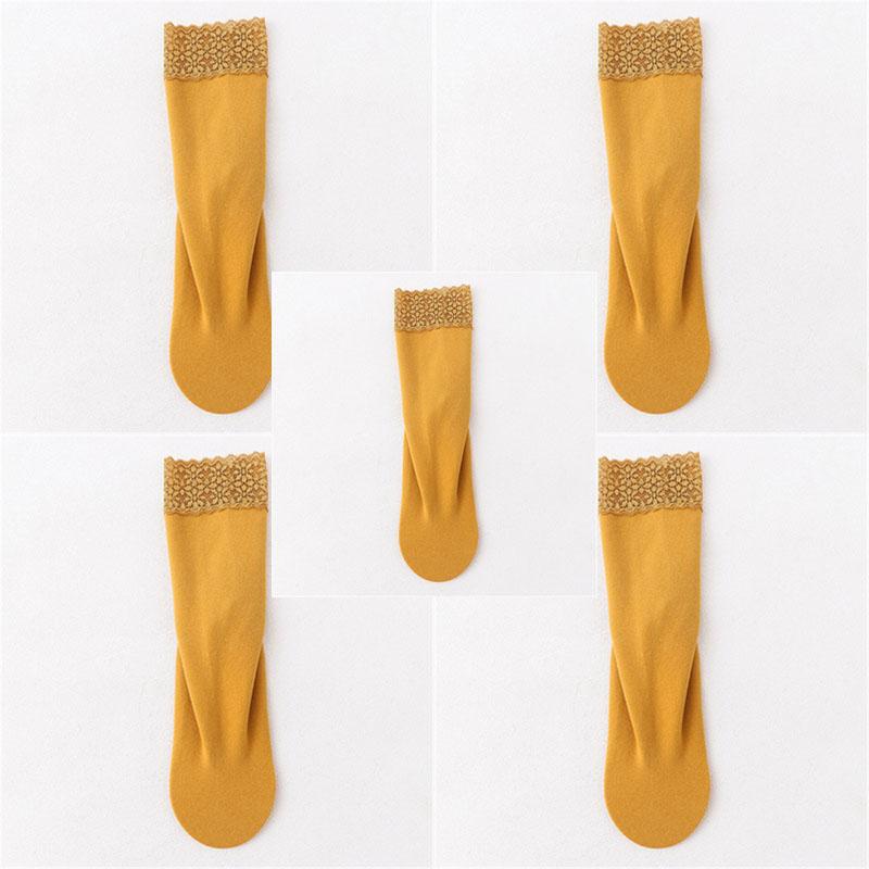 5 пар женских кружевных носков средней длины для весны и осени, теплые, простые, удобные, повседневные, дышащие, устойчивые к холоду, универсальные носки