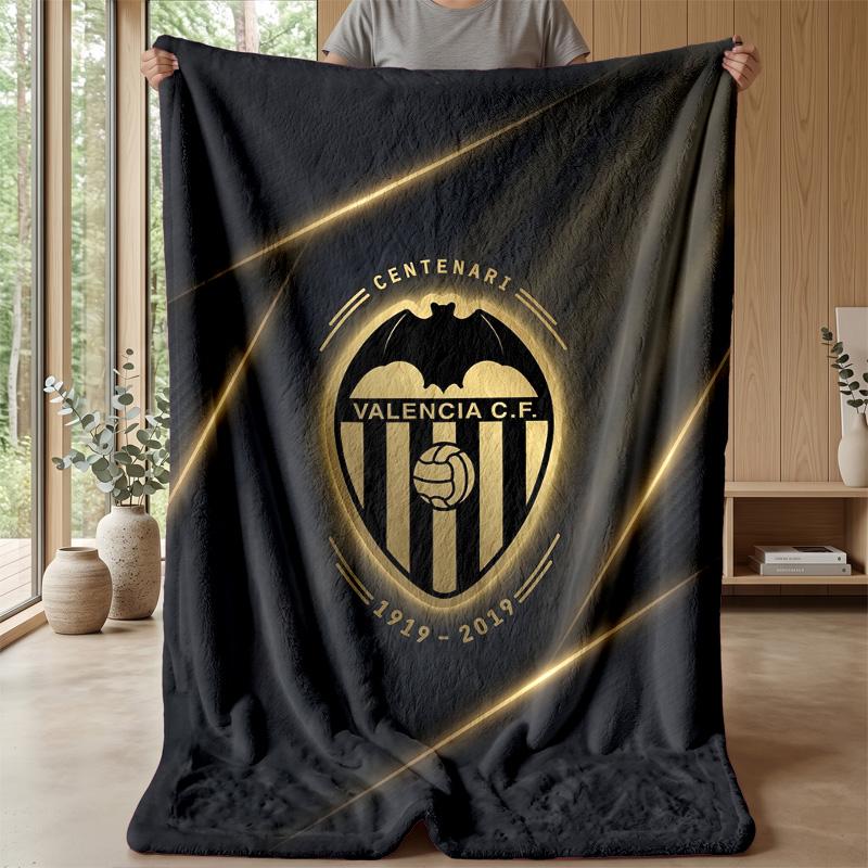 Valencia FC Soft Flannel Fleece Blanket Lightweight Cozy Warm Throw Blanket For Sofa Bed Home Decor
