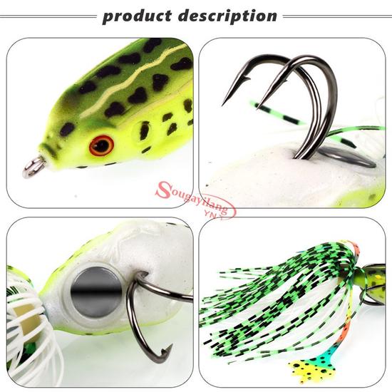 1PCS Frog Fishing Lures Soft Topwater Baits for Bass Snakehead Saltwater Freshwater Fishing