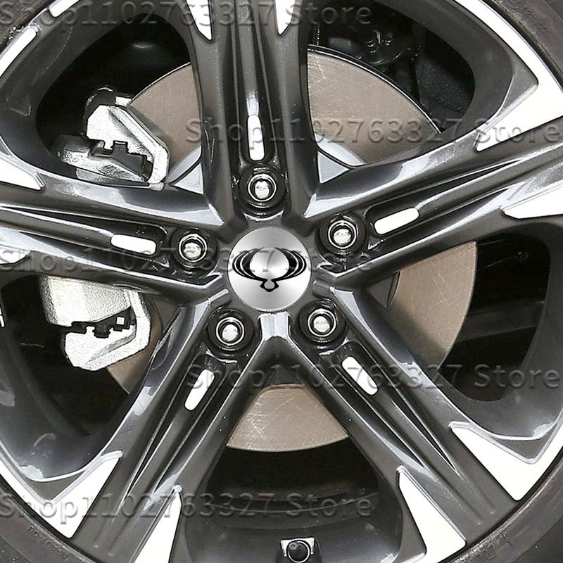 4Pcs 56mm Aluminium Dust Cover Car Aluminum Air Tire Valve Caps For SsangYong Actyon Turismo Ssang Rodius Rexton Korando Musso TC1