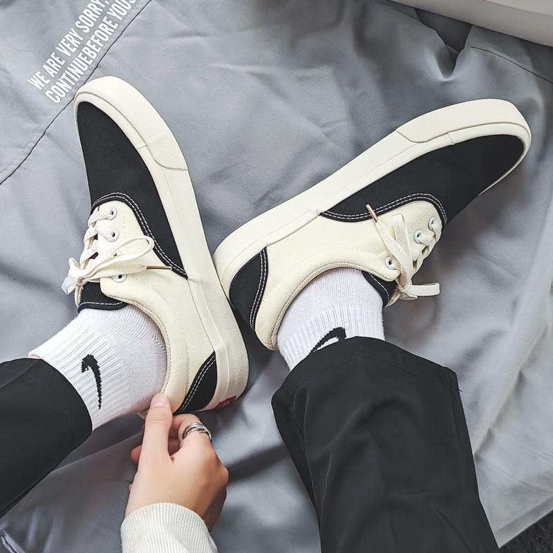 Новые парусиновые кроссовки на шнуровке в модной расцветке, мужские, трендовые, универсальные, студенческие кеды, повседневная обувь для пар, низкие резиновые кроссовки