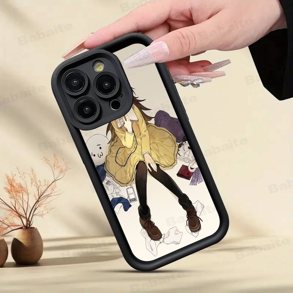 Watamote K-Kuroki T-Tomoko Для IPhone 17 Pro Max 13 16 15 11 12 14 Plus Ударопрочный Мягкий Чехол для Телефона