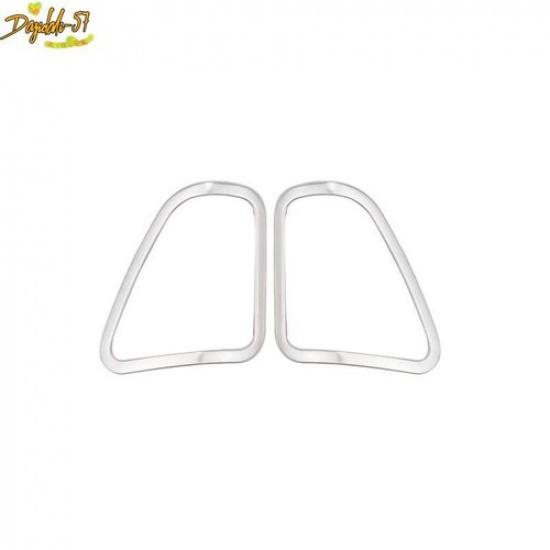 For BMW X5 E70 2008-2013 Silver Steel A Post Speaker Frame Cover Trim 2PCS