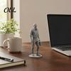 Motivational Home Office Gift Desk Businessman Statue, 3D Printed Decor for Men, Workstation Mini Statue Executive Figurine with Briefcase,