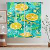 Kitchen Curtains 2 Pieces Window Curtains for Doors Cute Lemon Fruit Bathroom Curtain for Children's Room Bedroom Decoration