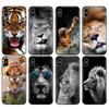 Black Tpu Case for Iphone 5 5s Se 6 6s 7 8 Plus X 10 Silicone Cover XR XS 11 12 Pro MAX Mini SE 2020 Lion Tiger Fashion Animal