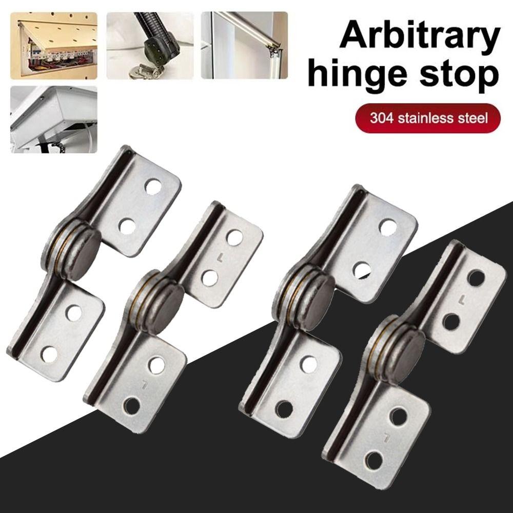 Stainless Steel Spring Hinges L-shaped Shaft Positioning Support Hinge for Cabinet Drawer