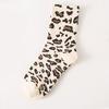 New 1Pair Men And Women Middle Tube Couple Socks Personality Leopard Print Cotton European American Trendy Ladies Socks