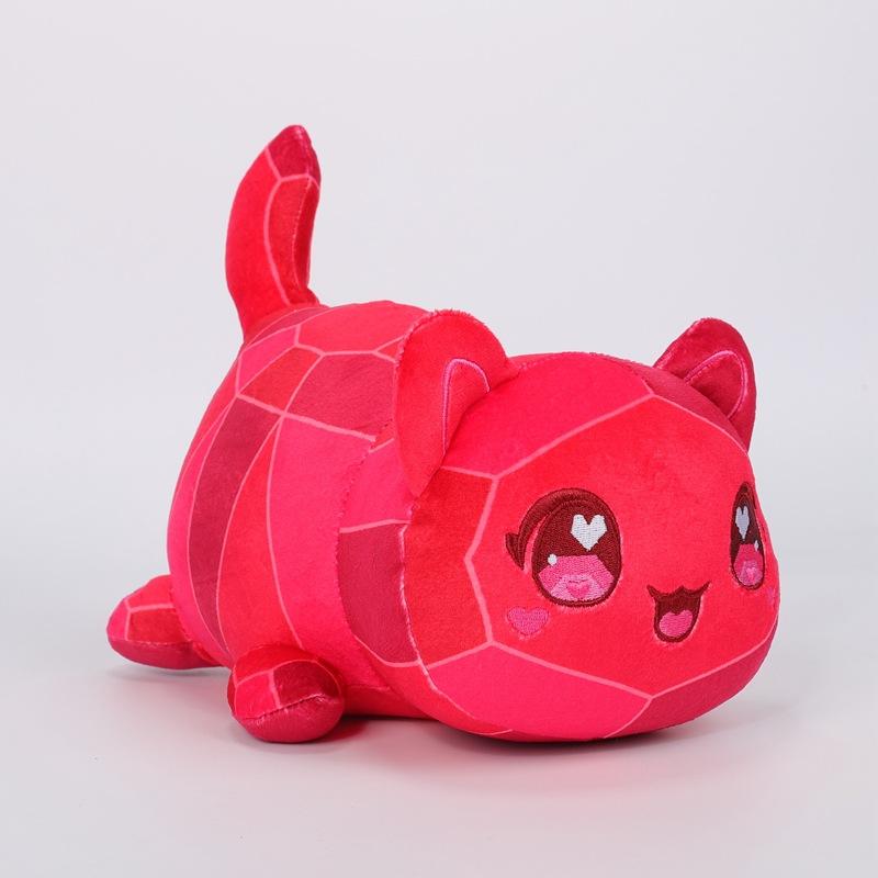 Плюшевая игрушка Aphmau, горячо продаваемая, кошка, плюшевая игрушка, кукла, бургер, картофель фри, кошка, мягкая подушка