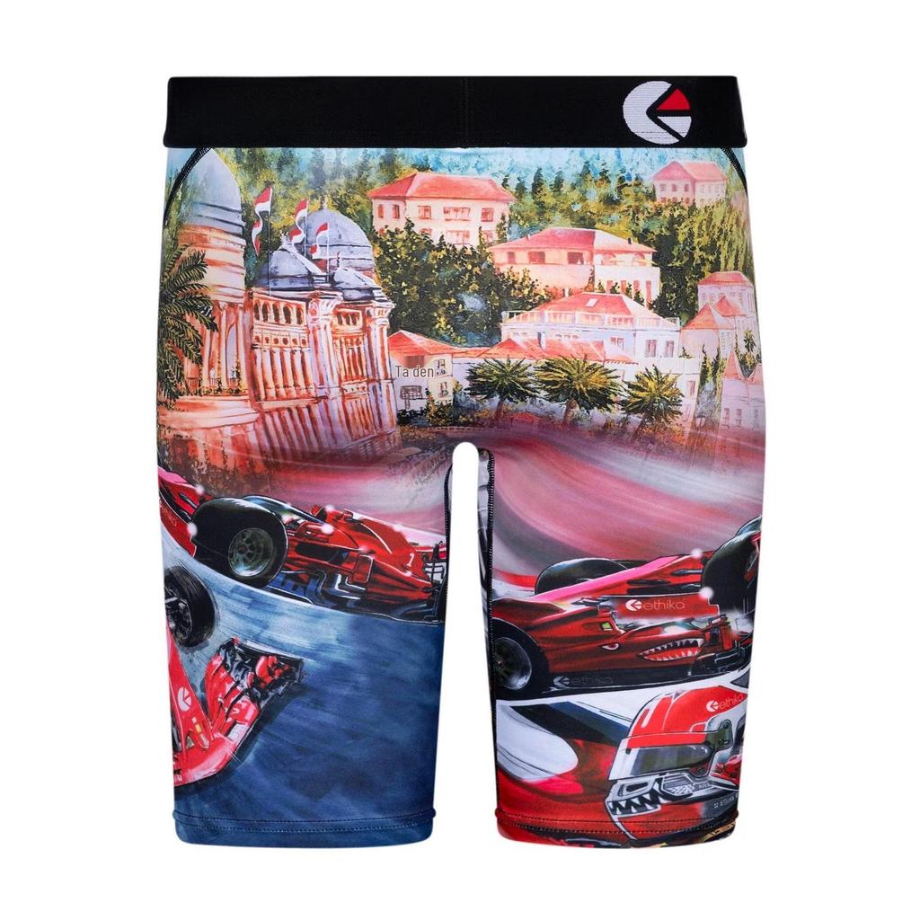 Мужские дышащие квадратные трусы ETHIKA: Модные спортивные плавки с принтом, плавки для фитнеса, пляжные штаны.