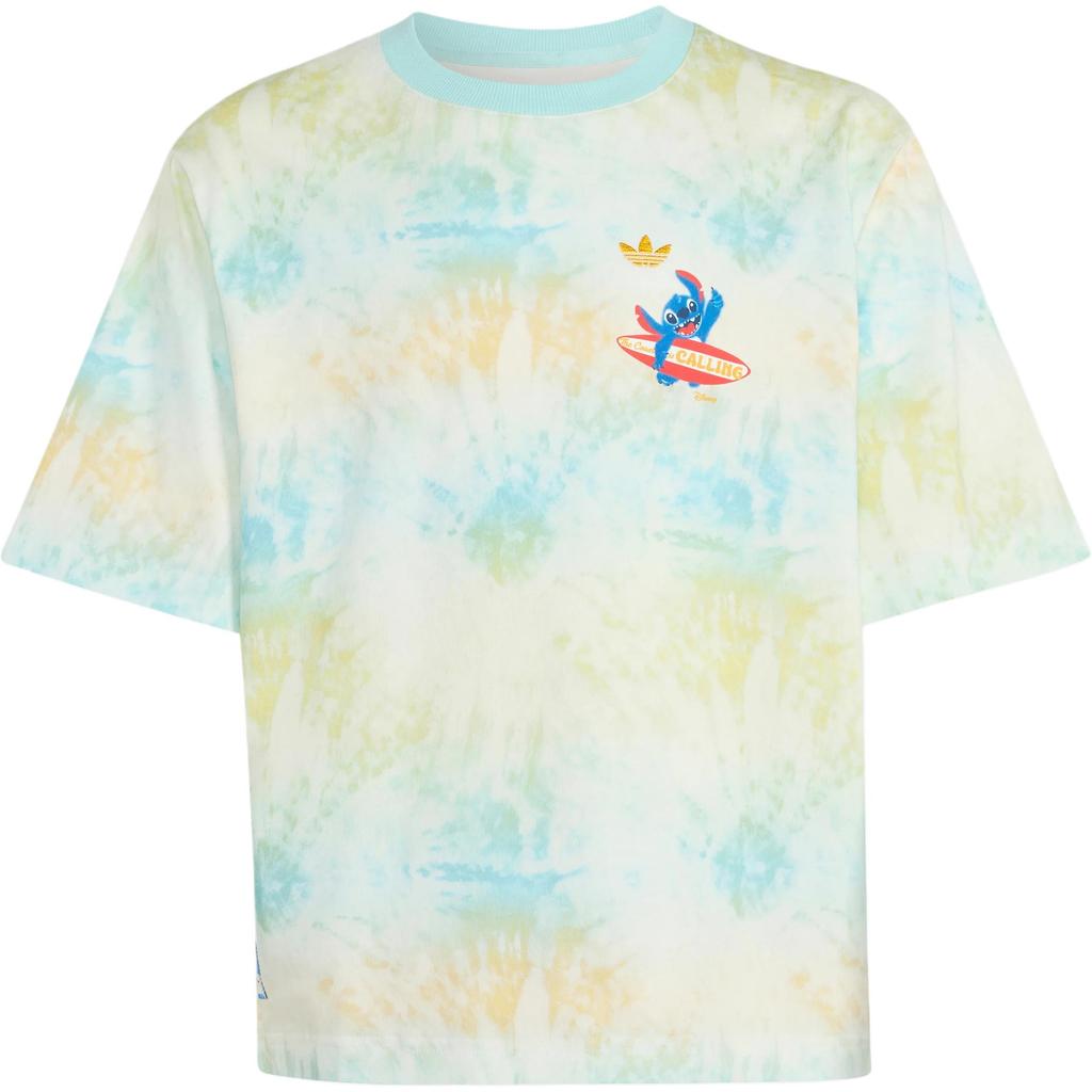 adidas Originals X Disney Лило и Стич Тай-дай Принт Спортивная Футболка Детские Топы KY1415