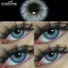 1 пара синих цветных контактных линз для глаз, модные, натуральные, коричневые, серые, мягкие