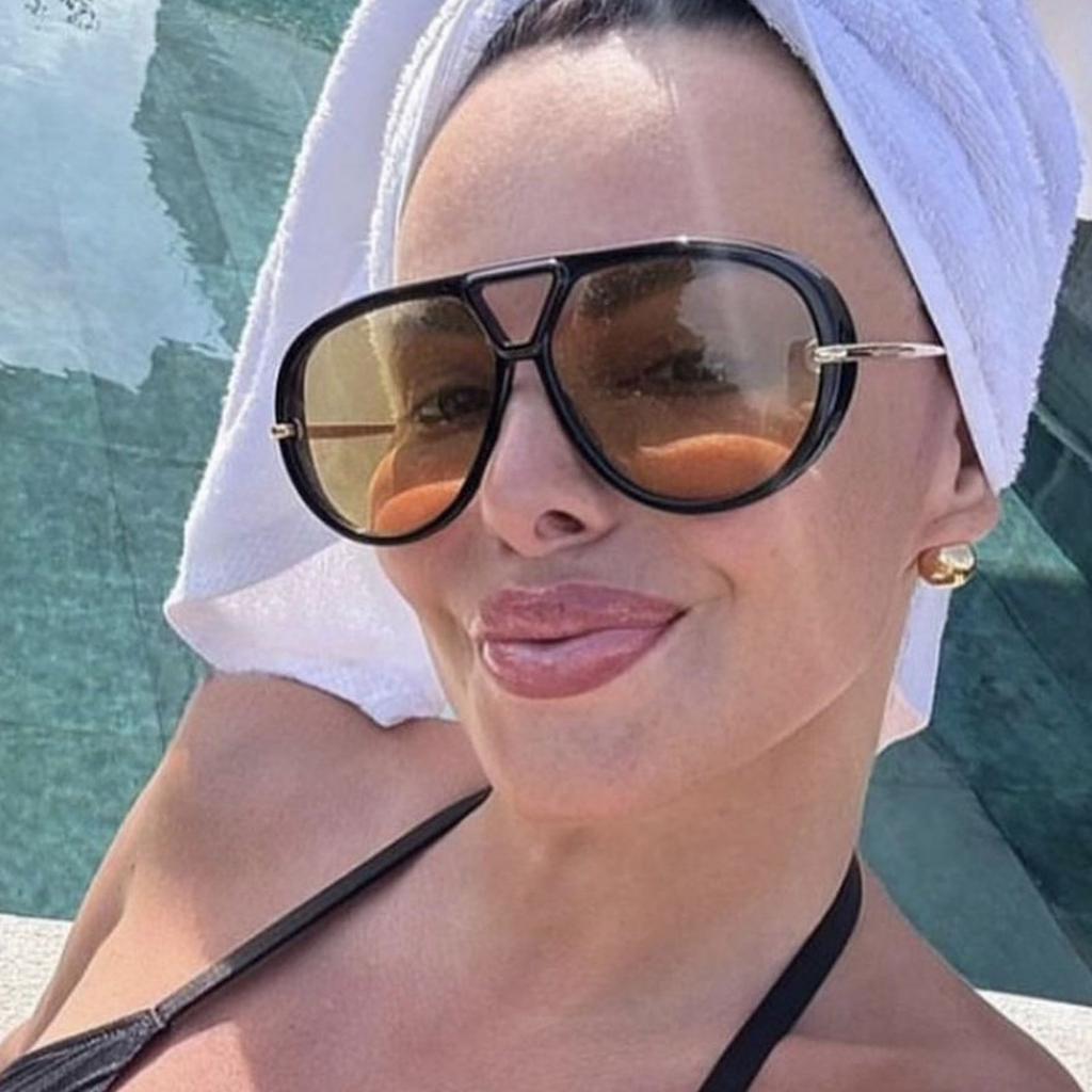 Oversized Aviator Sunglasses For Women Men Retro Vintage Shield Lens UV Protection Lightweight Metal Frame