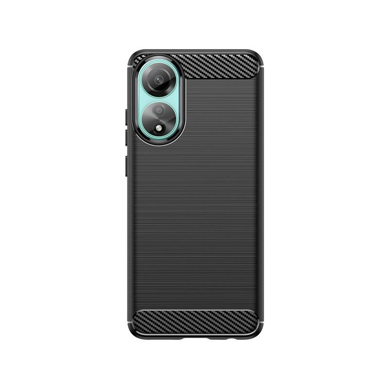 Oppo A78 4G Carbon Silicone Case - Black | Premium Protective Phone Accessory