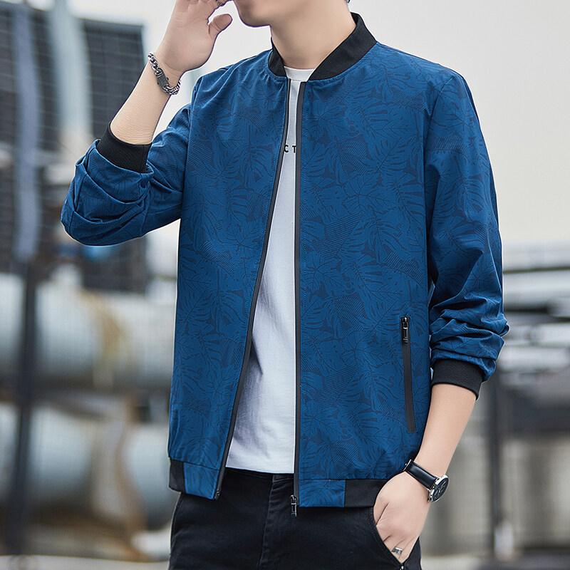 Весенняя и осенняя новая куртка мужская с воротником-стойкой повседневная куртка мужская весенне-осенняя дышащая молодежная облегающая трендовая мужская одежда