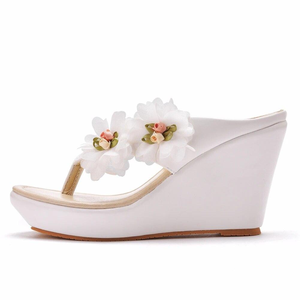 Летние женские шлепанцы, сандалии на платформе, шлепанцы, тапочки, женская обувь на танкетке, большие размеры