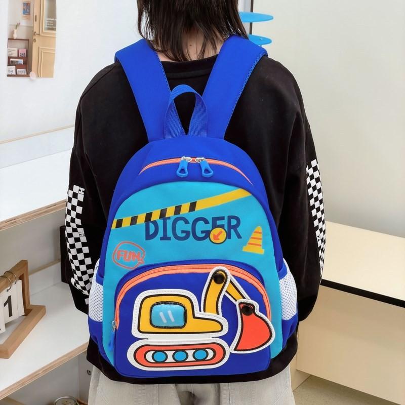 Cartoon Anime School Backpack Ergonomic Straps Lightweight Nylon For Preschool Kids Essentials