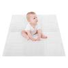 10pcs Plush Puzzle Floor Foam Mat Tiles Fluffy Cuttable Anti Slip Interlocking Carpet Tiles White
