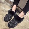 Модные ботильоны с пайетками, зимние женские сноубутсы с круглым носком, распродажа, плюшевая теплая обувь, мода New Rock 2025 Y2k, пушистые женские туфли